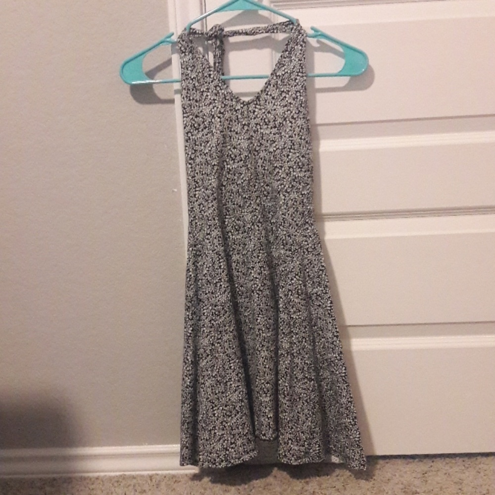 Aeropostale black and white halter sundress